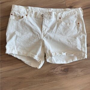Levi's White Jean Shorts